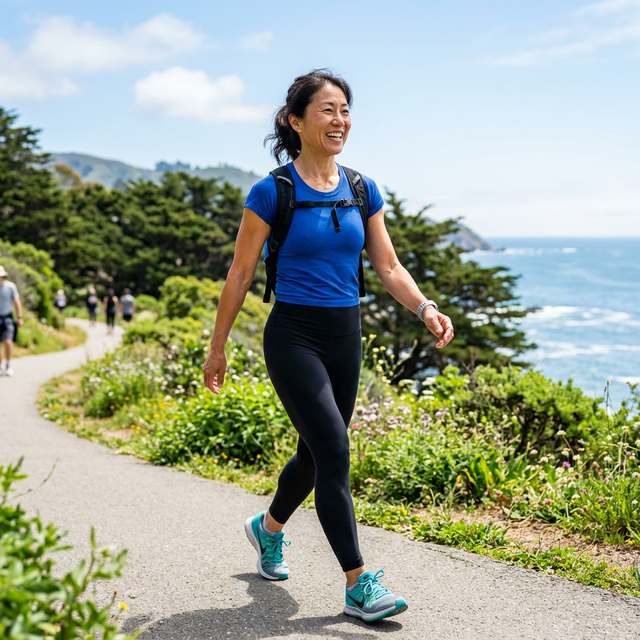 Healthy adult outdoors